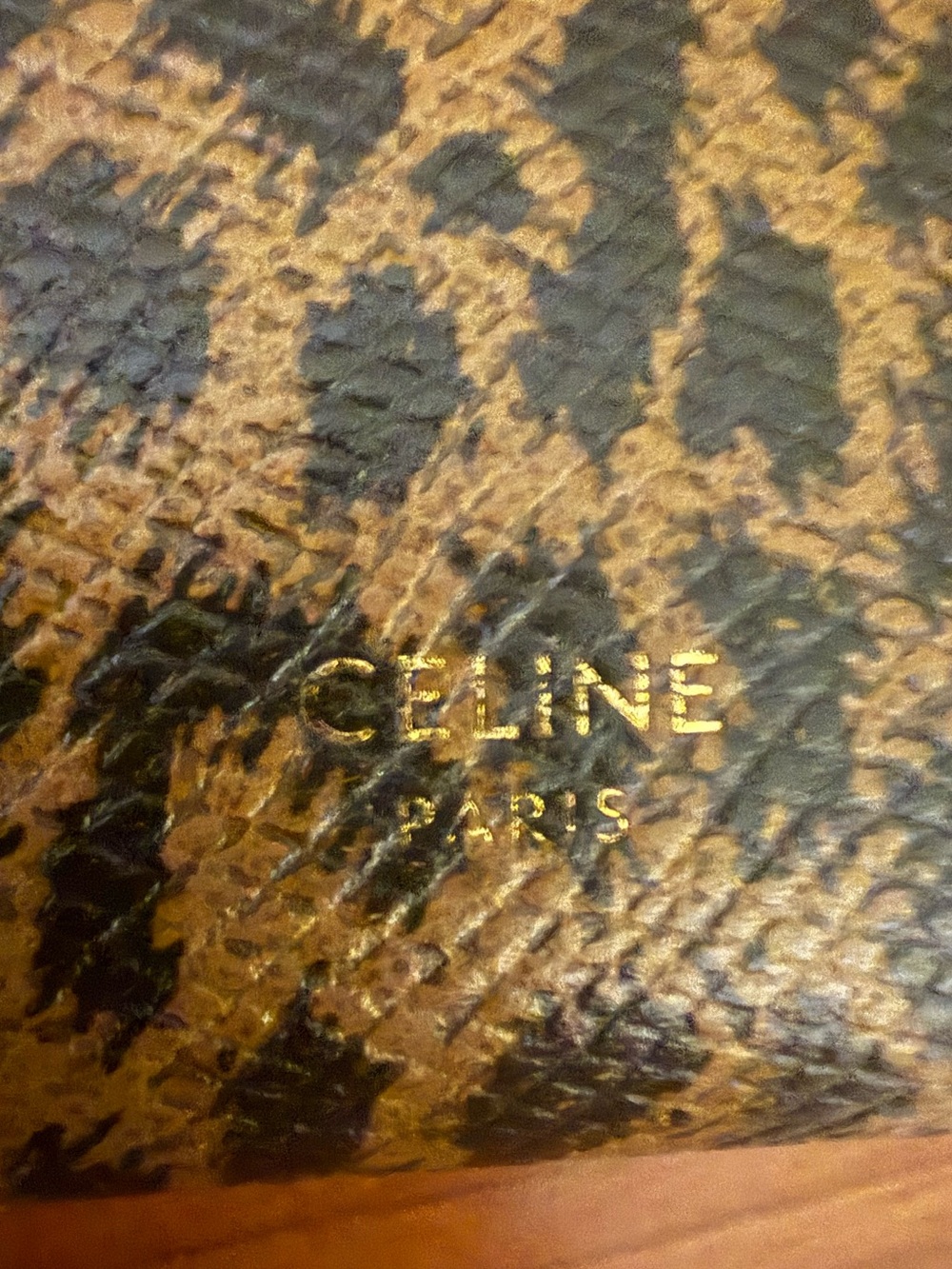 Celine Leopard Print Card Wallet - Brown & Black - Picture 7 of 12
